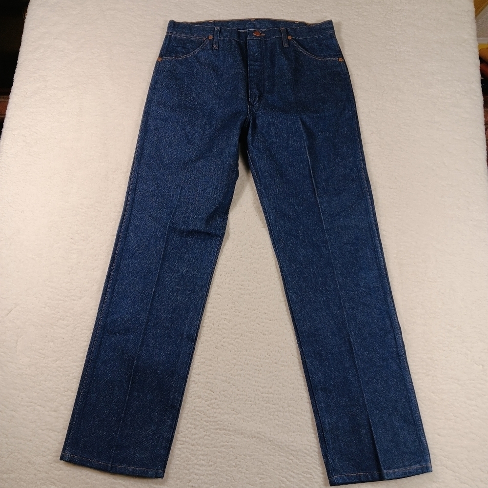 Vintage 90s Wrangler Jeans Mens 36x32 (34x33) Blue Denim 13MWZ Cowboy Cut
